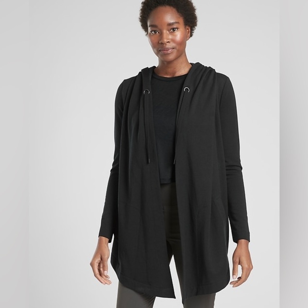 Athleta Black Wrap Hoodie